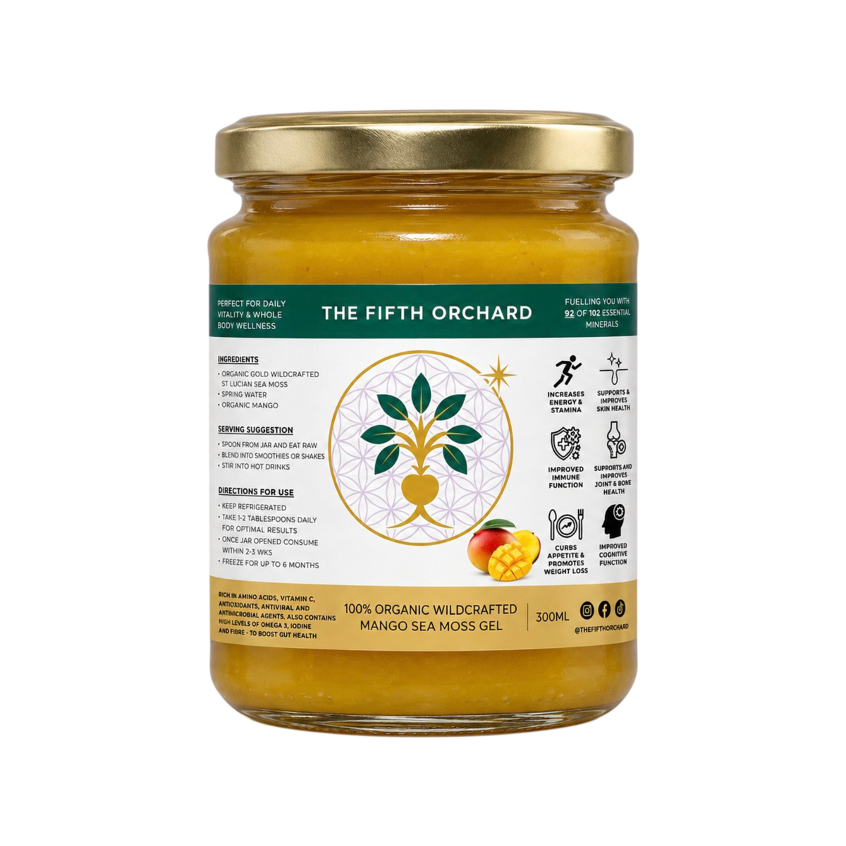 Organic Saint Lucian Sea Moss Gel - Mango