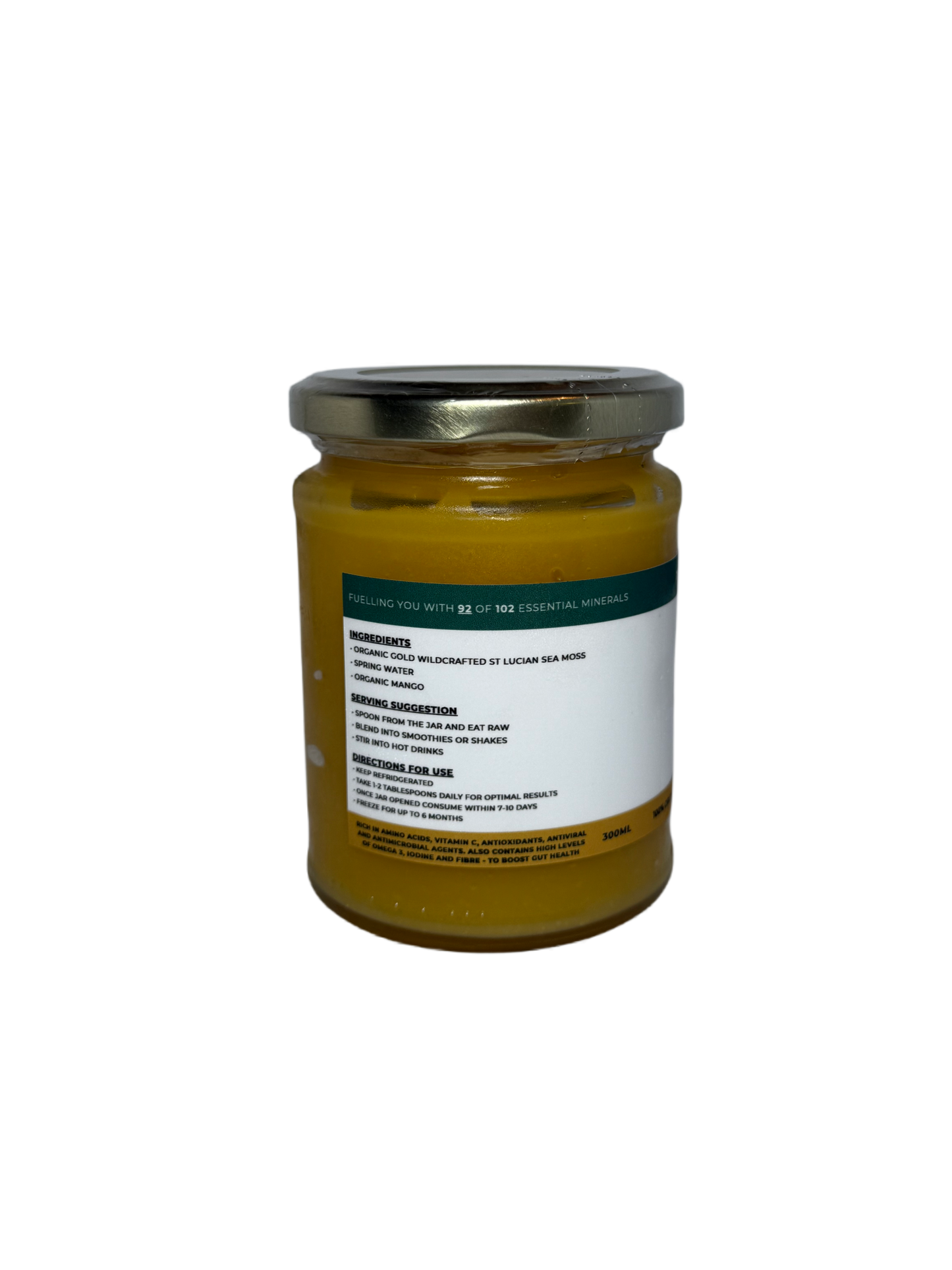 Organic Wildcrafted Sea Moss Gel - Mango