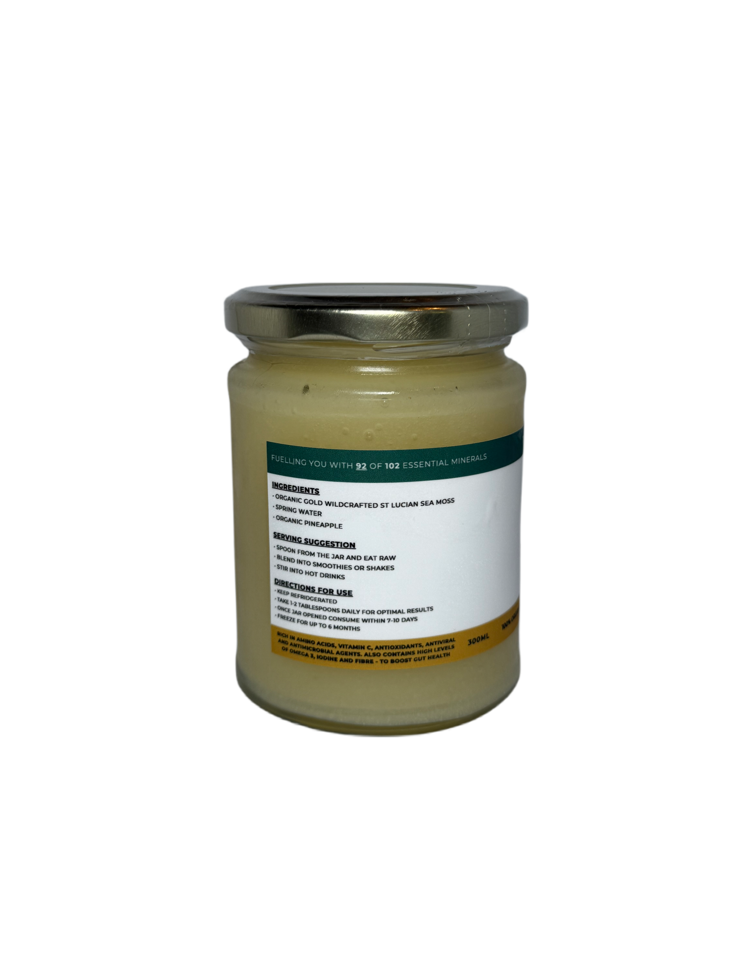 Organic Wildcrafted Sea Moss Gel - Pineapple